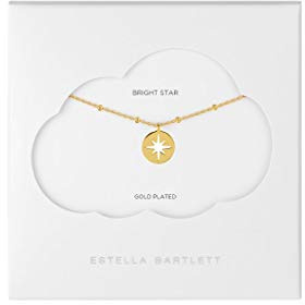Estella Bartlett 'Bright Star' Women's Gold Plated Starburst Disc Necklace | Fashion Jewellery | Gift for Her