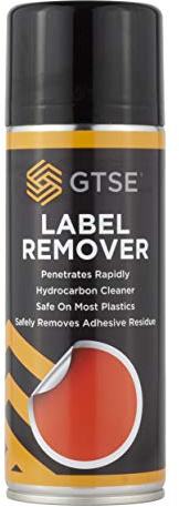 GTSE Label Adhesive Remover Spray with Straw Application, Removes Stickers, Labels and Residue (400ml)