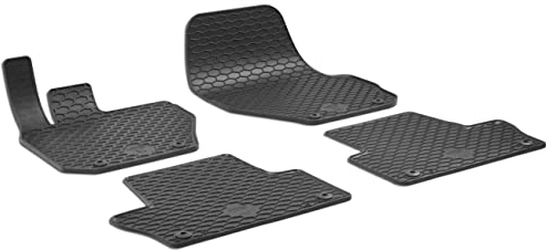 WALSER DirtGuard Gummi Fussmatten Auto für Volvo XC60 05/2008-12/2017, 100% passgenaue Auto Fußmatten, robuste Universal Fußmatte Auto, Gummimatten Auto