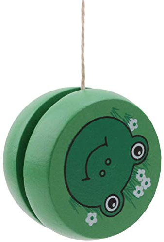 Yolluu Holz-Jojo-Spielzeug, Frosch-Form Yoyo-Spielzeug Kinder-Hand-Auge-Koordination Entwicklungsspielzeug reaktionsfreudige Loop-Yoyo-Jo-Jo-Jo-Spielbälle Kindergeburtstage bevorzugte Preise