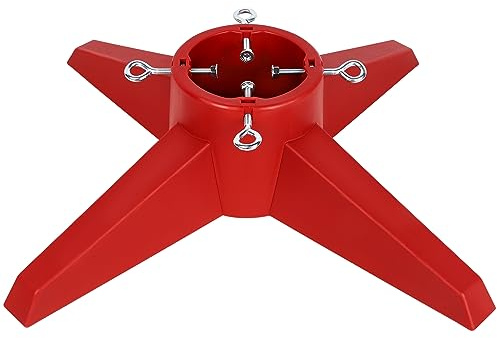 Blissun Christmas Tree Stand, Xmas Tree Base Stand, Christmas Tree Holder for Real Trees, Fits up to 8FT Real and Artificial Trees, Red