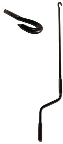 TENDAGGIMANIA Markisenkurbel Farbe SCHWARZ - Größe 220 cm - Markisenkurbel mit Haken Universal aus lackiertem Eisen mit ergonomischem Griff aus PVC - Kurbelstange für Markise