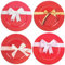 URBNLIVING Set of Decorative 33cm Red Bow Charger Plate Under Plate Christmas Xmas Dining (4)