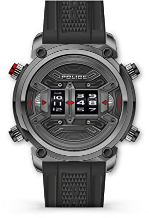 Police Herren Analog Quarz Uhr mit Metall Armband PEWJP2108303