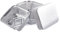 Miamex - Lote de 25 bandejas de aluminio desechables con tapa para transporte de alimentos, congelado, barbacoa, horno (450 ml)