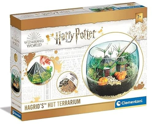 Coffret creatif la cabane de Hagrid avec ecosysteme - Terrarium pour Harry Potter - platre, Peinture, Tourbe, etc. - Jeu educatif