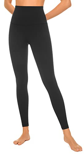 CRZ YOGA Butterluxe Damen Yoga Leggings Super High Waist Sportleggings Komfortable Sporthose Yogahose - 64cm Schwarz 40