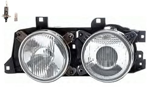 Johns, Scheinwerfer Halogen HSW passend für BMW 5er E34 09/88-10/95 Links Leuchtmittel
