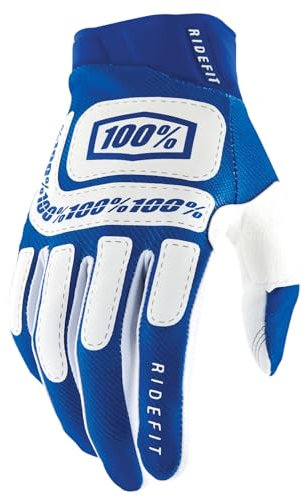 100% Unisex Handschuhe Ridefit, Bonita - Blau Weiß, M, HU-GLO-2051