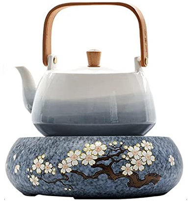 Japanese Teapot,Ceramic Tea Warmer,Large Capacity Characteristic Teapot,Kitchen Teaware Chinese Teapots Tea Ceremony Accessories,A