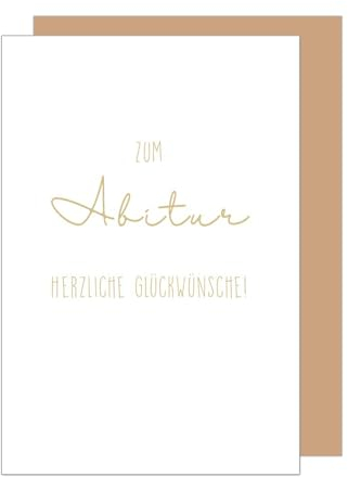 Edition Seidel Premium Glückwunschkarte zum Abitur mit Umschlag. Abiturkarte Grußkarte Billet Karte Abi Feier Prüfung Junge Mädchen (PR130 SW024)