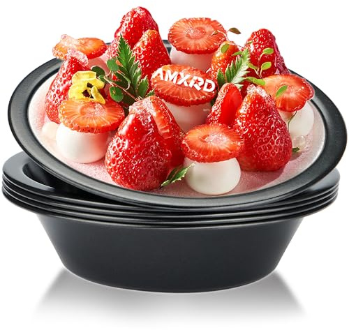 Mini Pie Pans, 5 Piece Reusable Nonstick Small Round Carbon Steel Pie Tins for Oven and Instant Pot Baking, 5 X 2.4 Inches