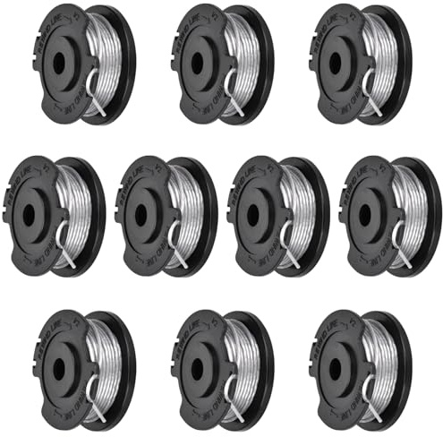 Gogostern Lot de 10 Bobines Fil Coupe Bordure Bobine de Rechange pour Débroussailleuse Sans Fil Compatible avec Bosch F016800569, F016800385 EasyGrassCut, 16FT, Φ1.65MM
