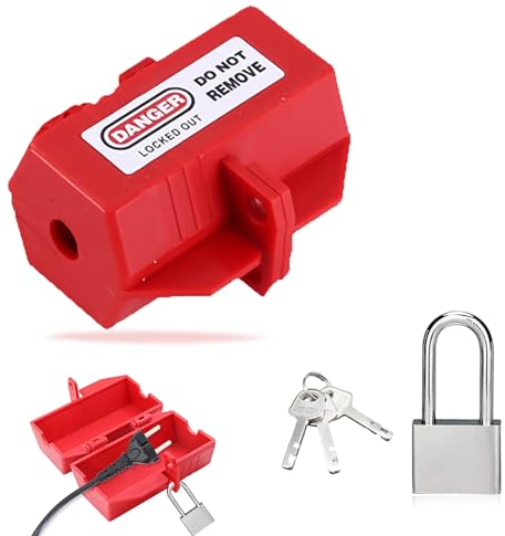 Lucchetto per Lavatrice,Chiusura a Spina Protezione Anti-Furto e Sicurezza per Bambini,Serratura a Presa Bloccabile Facile da Usare,Ecologica,Alta Qualità in Abs,Prevenzione Dei Furti Corrente