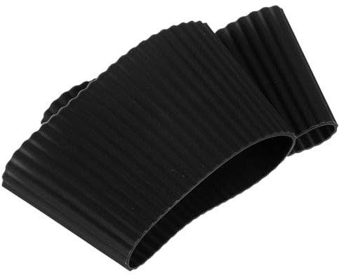 QUARKZMAN 2Pcs 90mm Manchons de Tasse en Silicone, Manchon de Tasse Antidérapant pour Café, Couvre-Tasse Résistant à la Chaleur, Protecteur Isolé, Noir