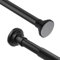 25mm Duschvorhangstange, Schwarz Gardinenstange, 76-225cm Vorhangstange Ohne Bohren, Teleskopstange Duschvorhang, Spannstange
