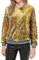 Damen PaillettenBlazer Glitzer Cardigan Jacke Langarm Glitzer Bomberjacke Party Club Jacke Pailletten- Damen Tailliert Anzugjacke Glitzer Tops Kurz Oberteile Glitzer Outfits (05 Yellow, XXXL)