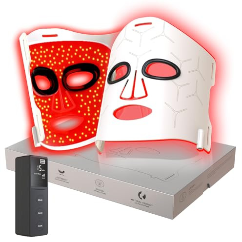 VYM Infrared Light Therapy Mask: High Power for Glowing Skin Ultra-Thin, Rechargeable Luxury - White Line