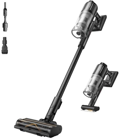 DREAME Z30 Essential, aspirapolvere senza fili, aspirazione 210 AW, con grande ventosa per polvere, fino a 90 minuti, efficienza di filtrazione del 99,99%, filtro HEPA H14, tecnologia antipolvere