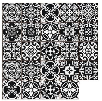 Piastrelle Adesive Adesivi murali fai da te for piastrelle da cucina, scale, bagni, decorazioni murali, carta da parati autoadesiva rimovibile e impermeabile Piastrelle Adesive Muro(15x15CMx24 pcs)