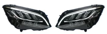XUXRHMEAN Für Mercedes Benz C Klasse W205 2015–2018 Projektorscheinwerfer Mit Tagfahrlicht Und Blinkern Auto Scheinwerfer Satz