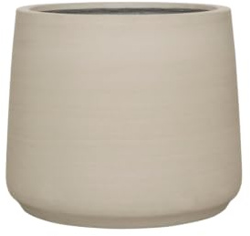 Oasis of Life Pflanzgefäß Jumbo Patt Beige Washed, D23xH19cm | Moderner Blumentopf in Beton-Optik, Stilvoller Pflanzkübel für Innen & Außen