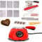 Total Chef Chocolate Melting Pot 8.8 oz (250 g) Fondue Set Electric Chocolate Melter DIY Candy Maker with 32-Piece Accessory Kit for Romantic Dinner Sleepover Birthday Party Red