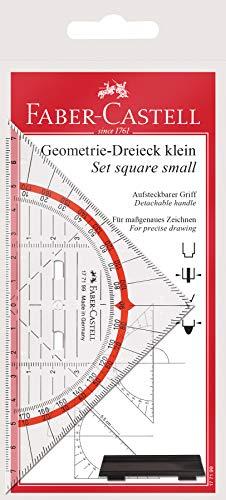 Faber-Castell 177199 - Geometrie-Dreieck mit Griff, 14 cm