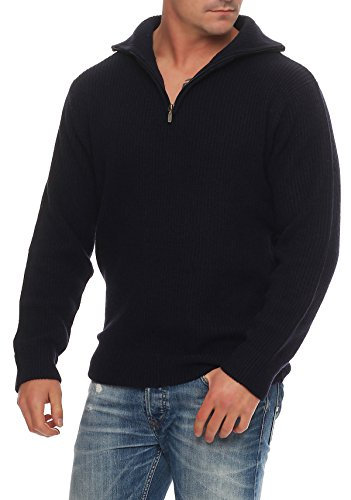 Arbeitspullover Gr. 56/XXL Marine Bau Bundeswehr Marine Security jäger Outdoor Arbeit Hamburger Troyer Strickpullover Seemannspullover Isländer mit Schurwolle
