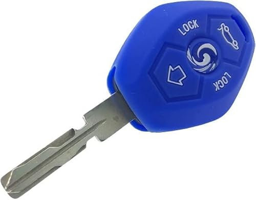 Étui de protection pour télécommande porte-clé en silicone pour BMW 3 E35 E46 E90 E39 38 36 E91 E60 65 66 67 E61 E53 BMW Série 3 5 6 7 modèle M Sport 3 M3 M5 X5 X6 7 Z3 Z4 (Bleu)
