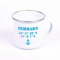 4youDesign Metalltasse Emaille-Look Fehmarn - Koordinaten Tasse Emaille-Look Metall Fehmarn Küste Meer Koordinaten