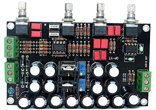 DollaTek HiFi amplificador Audio OPA2604 + AD827 OPAMP 5532 LM337 LM317 Preamplificatore preamplificatore Volume Tone Control Board