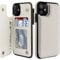 LETO for iPhone 12 Mini Pro Case,iPhone 12 Mini Case,Luxury Flip Folio Leather Wallet Case Cover with Card Slots and Kickstand for Girls Women,Protective Phone Case White