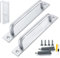 GZLCEU 2 Stk Schiebetür Griff, Aluminiumlegierung Handgriff Scheunentor Griff für Scheunen Türen,Schiebetüren mit 2 Nagelfreier Kleber 4 Schrauben＆Schraubendreher
