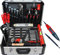 FAMEX 729-86 Profi Werkzeugkoffer bestückt mit Werkzeug-Set - Werkzeuge aus deutscher Produktion - Bundle mit 2-poligen Spannungsprüfer