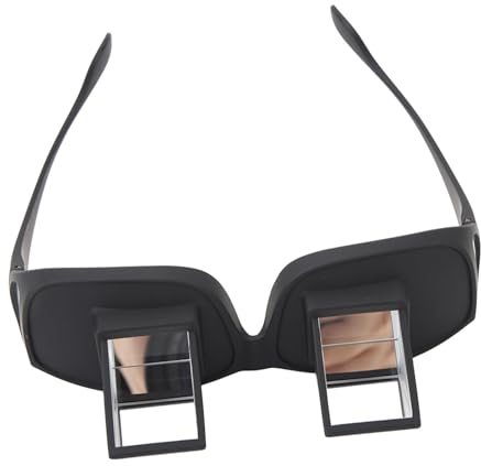 Lazy Glasses - Optisches Glas, 90 Grad, horizontal, hochauflösend, Bett, Prisma, zum Schlafen, Lesen und Fernsehen, Schwarz