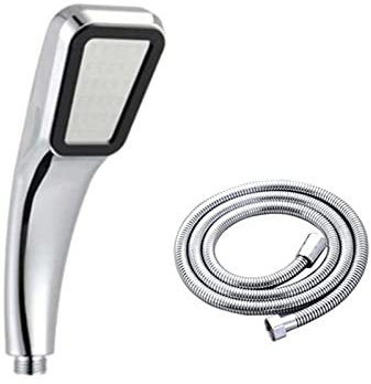 Soffione doccia per bagno, 300 fori, risparmio idrico, ad alta pressione, rettangolare, accessori per doccia (tubo per doccetta)