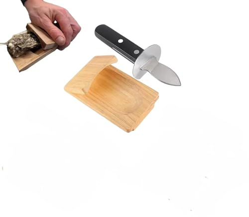 Oyster Opener Clamp, Oyster Peel Clip, Oyster Peeler Made of Wood, Oyster Clamp, Hand Protection Tool for Opening Seafood and Shellfish, Oyster Shucker Clip (1 Piece)