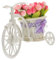 Supvox 1stück Kreativer Fahrrad Blumenständer Seidenblumen Dekorativer Tischartikel Für Pflanzen Und Blumen Perfekter Tisch Und Wohnaccessoire Farbauswahl Zufällig