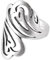 Ringe Damen 990 Sterlingsilber, Damen Ringe Silber Herzform Hohl Geschenke für Damen Frauen Freundin Größe 58 (18.5)