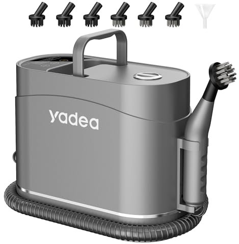 Handheld Steam Cleaner with 6 Accessories, Yadea Pressurized Multi-Surface Portable Steamer for Home Use, Multi-Purpose Steam Cleaner for Cleaning Carpet, Floors, Tiles, Car, Shoes with 2 Steam Mode