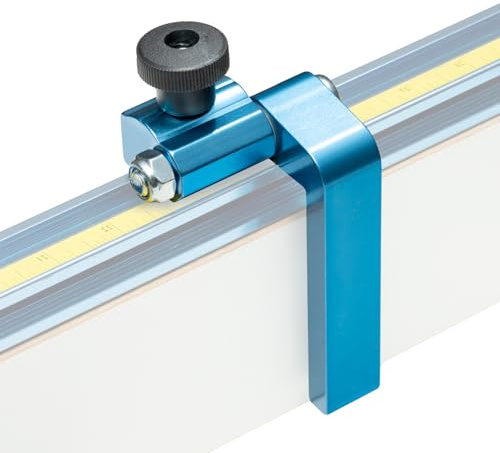 POWERTEC 3 Fence Flip Stop for Table Saw, Miter Saw, and Drill Press, T Track Accessories for Woodworking, 1PK (71367V)