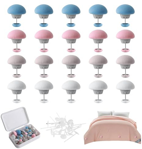 RAFIYU 20PCS Attaches de Couette, Clips de Housse de Couette, Clips de Fixation pour Fixer la Couette, Pince Couette pour Organiser Les Draps, Rideaux, Vêtements en Désordre