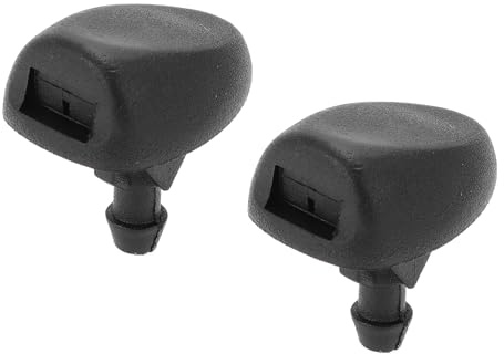 VekAuto 2 Pcs Boquilla De Lavado De Parabrisas Para Peugeot 207 07-15 | Plástico ABS, Negro, OE:6438H4, Para Citroen C3 2002-2016, Para Citroen C4 2007-2015, Para Peugeot 307 2001-2008
