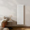 EMKE Radiateur Vertical, 1600x540 mm, Radiateur Mural à Panneau Plat avec Connexion Centrale, Radiateur Plat à Une Seule Couche, Blanc, 991 Watts