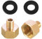 2 Stück Messing Gas Adapter, LGP Gas Adapter für Gasherd 1/2 rechtes Innengewinde auf 1/4 linkes Außengewinde, Messing Gasschlauchverbinder für Gasherde, Hockerkocher, Gaskocher, Campingkocher