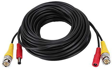 Cavo di Estensione della Telecamera di Sicurezza BNC+DC 60ft per Potenza Video CCTV - Cavo, Ideale per le Telecamere HD Analogiche Interne Ed Esterne (10 m/32,8 piedi)
