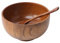 Mikinona Service De Table En Bois Avec Bols À Riz Et Cuillères Bols De Service Pour Salade Riz Fruits Et Légumes 2 Pièces