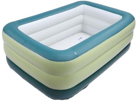 Masyrt Thickened PVC Inflatable Family Pool Foldable Design (184L) | Inflatable Paddling Pool,Inflatable Family Pool Backyard Garden,Summer Water Party