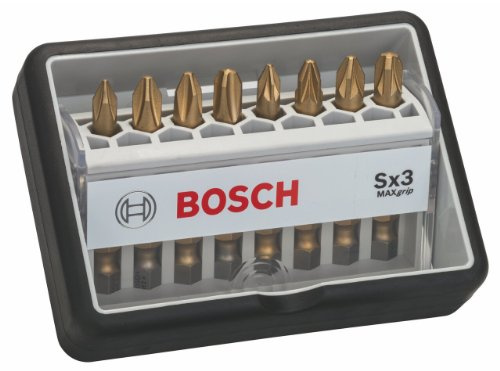 Bosch Zubehör 2607002572 8tlg. Robust Line Schrauberbit-Set Sx Max Grip 49 mm, 8tlg.